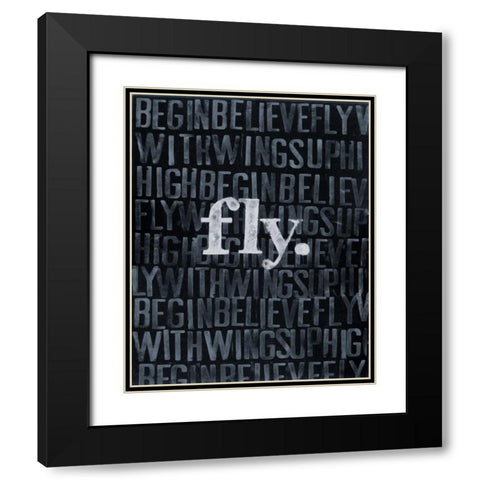 Dream Imagine... IV Black Modern Wood Framed Art Print with Double Matting by Velasquez, Deborah