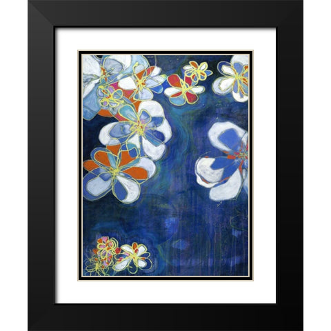 Night Blooms I Black Modern Wood Framed Art Print with Double Matting by Fuchs, Jodi