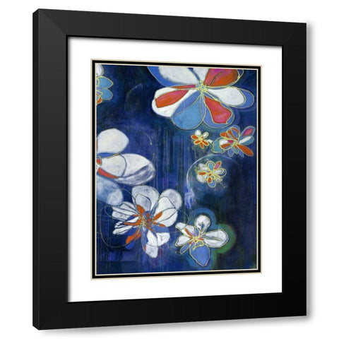 Night Blooms II Black Modern Wood Framed Art Print with Double Matting by Fuchs, Jodi