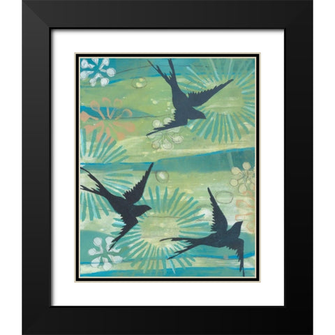 Swoop I Black Modern Wood Framed Art Print with Double Matting by Fuchs, Jodi