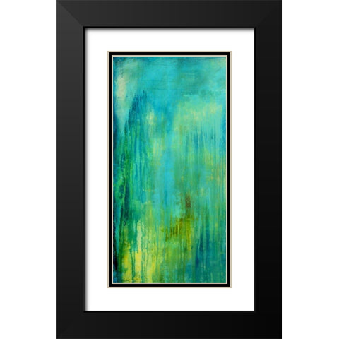 Blue Mountain Rain I Black Modern Wood Framed Art Print with Double Matting by Ashley, Erin