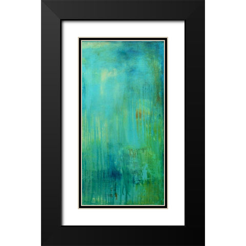 Blue Mountain Rain II Black Modern Wood Framed Art Print with Double Matting by Ashley, Erin