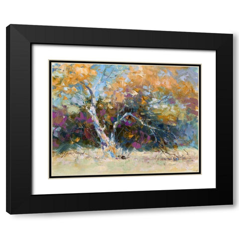 Sycamore Black Modern Wood Framed Art Print with Double Matting by Pollard, Julie G.