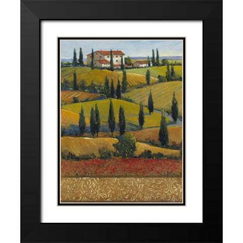 Hilltop Villa II Black Modern Wood Framed Art Print with Double Matting by OToole, Tim