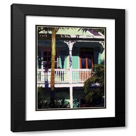 Conch Republic I Black Modern Wood Framed Art Print with Double Matting by Novak, Rick