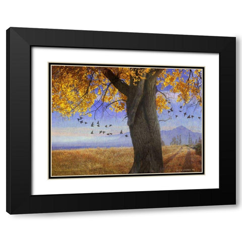 Yellow Cottonwood Black Modern Wood Framed Art Print with Double Matting by Vest, Chris
