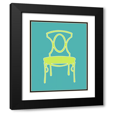 Graphic Chair I Black Modern Wood Framed Art Print with Double Matting by Zarris, Chariklia