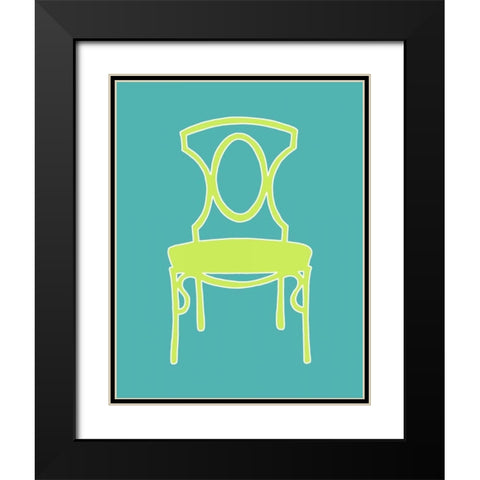 Graphic Chair I Black Modern Wood Framed Art Print with Double Matting by Zarris, Chariklia