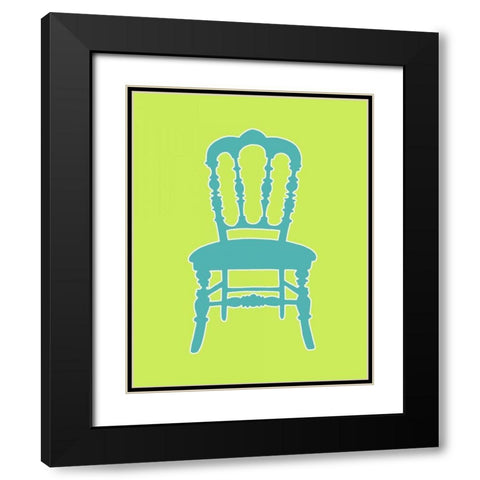 Graphic Chair III Black Modern Wood Framed Art Print with Double Matting by Zarris, Chariklia