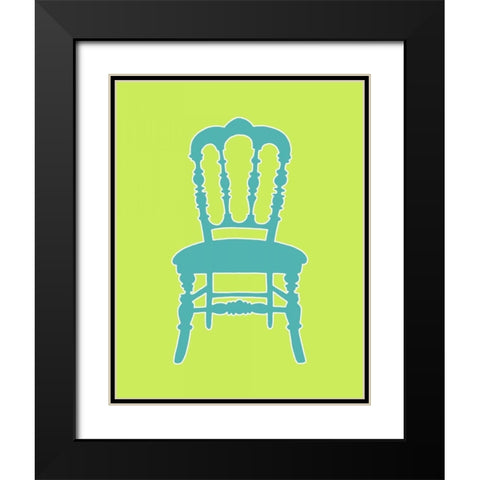 Graphic Chair III Black Modern Wood Framed Art Print with Double Matting by Zarris, Chariklia