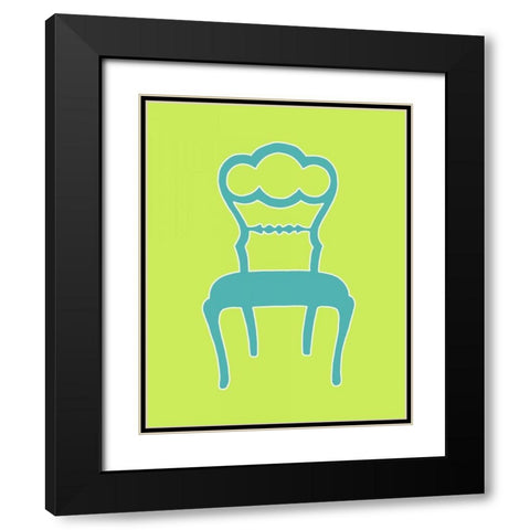 Graphic Chair IV Black Modern Wood Framed Art Print with Double Matting by Zarris, Chariklia