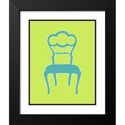 Graphic Chair IV Black Modern Wood Framed Art Print with Double Matting by Zarris, Chariklia