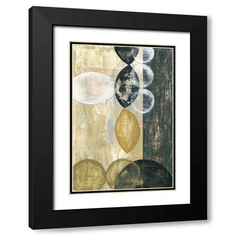 Half Moon I Black Modern Wood Framed Art Print with Double Matting by Goldberger, Jennifer