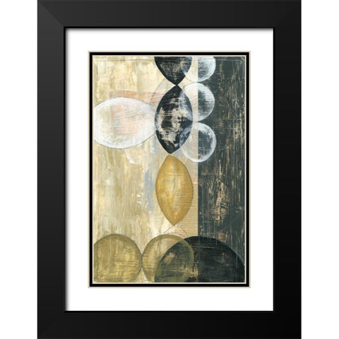 Half Moon I Black Modern Wood Framed Art Print with Double Matting by Goldberger, Jennifer