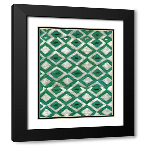 Silk Road Ikat I Black Modern Wood Framed Art Print with Double Matting by Zarris, Chariklia