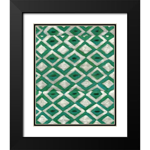 Silk Road Ikat I Black Modern Wood Framed Art Print with Double Matting by Zarris, Chariklia