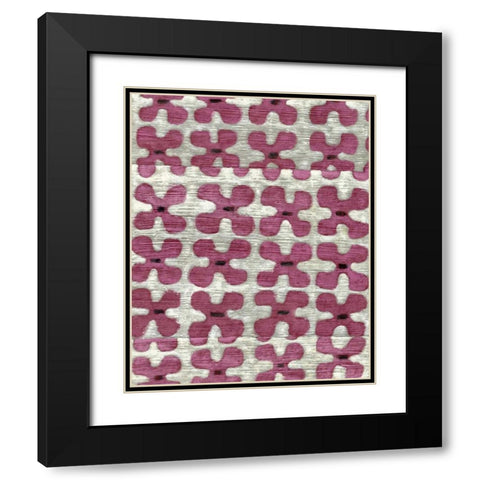 Silk Road Ikat III Black Modern Wood Framed Art Print with Double Matting by Zarris, Chariklia