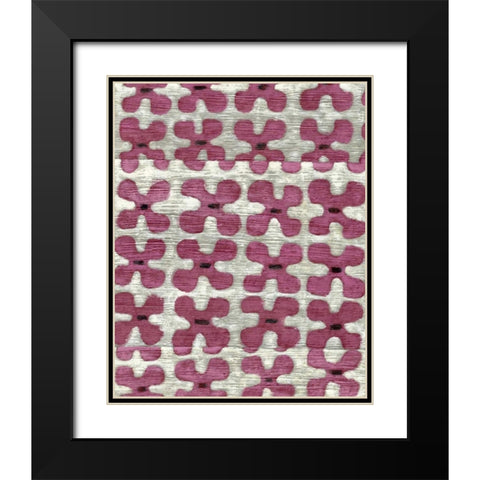 Silk Road Ikat III Black Modern Wood Framed Art Print with Double Matting by Zarris, Chariklia