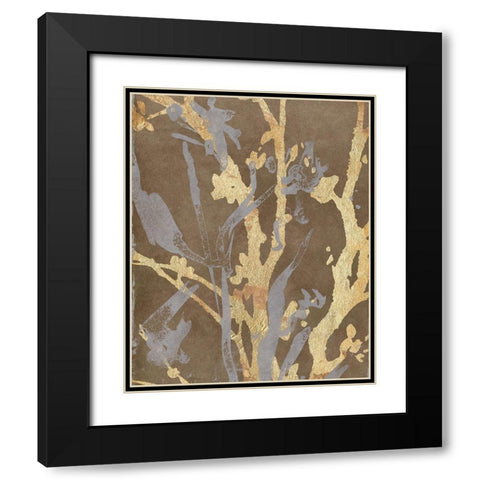 Traces IV Black Modern Wood Framed Art Print with Double Matting by Archie, K.