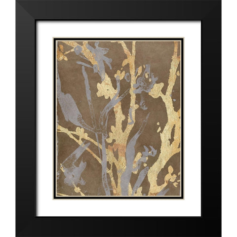Traces IV Black Modern Wood Framed Art Print with Double Matting by Archie, K.