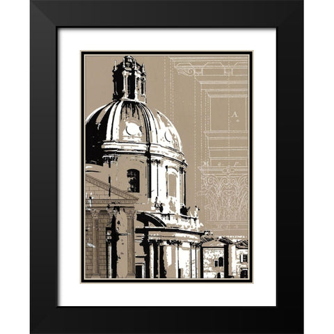 Aesthetic Design II Black Modern Wood Framed Art Print with Double Matting by Harper, Ethan