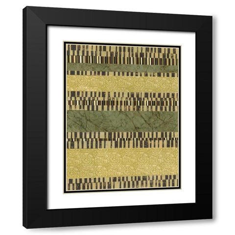 Linear Layers I Black Modern Wood Framed Art Print with Double Matting by Goldberger, Jennifer