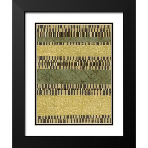 Linear Layers I Black Modern Wood Framed Art Print with Double Matting by Goldberger, Jennifer