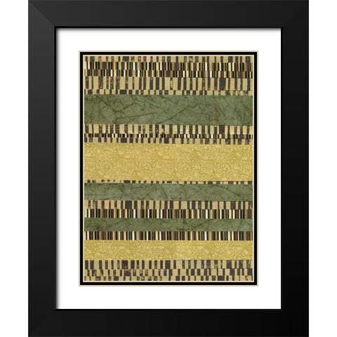 Linear Layers II Black Modern Wood Framed Art Print with Double Matting by Goldberger, Jennifer