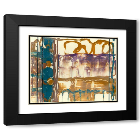 Fluid Connection I Black Modern Wood Framed Art Print with Double Matting by Goldberger, Jennifer