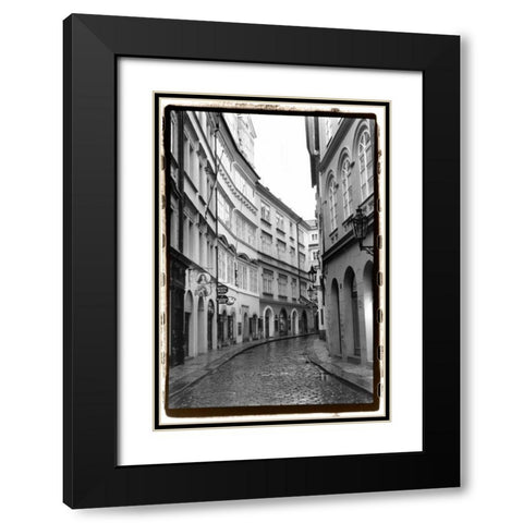 The Streets of Prague I Black Modern Wood Framed Art Print with Double Matting by DeNardo, Laura