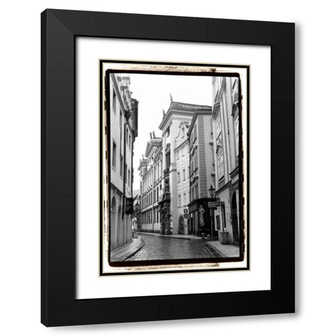 The Streets of Prague II Black Modern Wood Framed Art Print with Double Matting by DeNardo, Laura