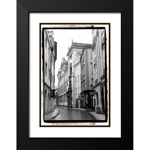The Streets of Prague II Black Modern Wood Framed Art Print with Double Matting by DeNardo, Laura