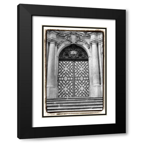 Prague Passageway V Black Modern Wood Framed Art Print with Double Matting by DeNardo, Laura