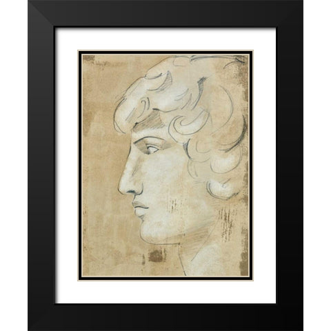 Roman Fresco II Black Modern Wood Framed Art Print with Double Matting by Harper, Ethan