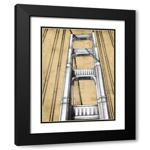 Modern Engineering II Black Modern Wood Framed Art Print with Double Matting by Harper, Ethan