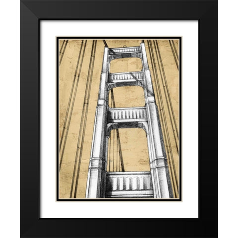 Modern Engineering II Black Modern Wood Framed Art Print with Double Matting by Harper, Ethan