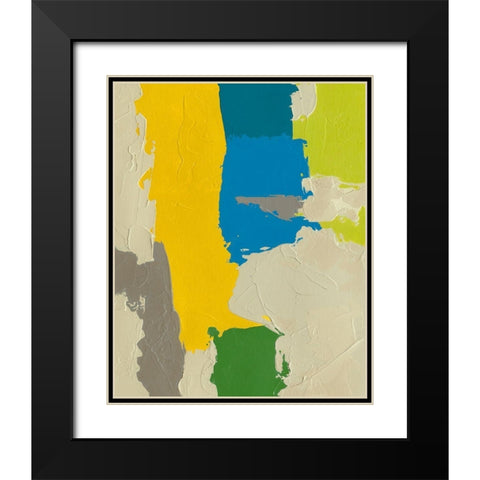 Random Logic IV Black Modern Wood Framed Art Print with Double Matting by Zarris, Chariklia