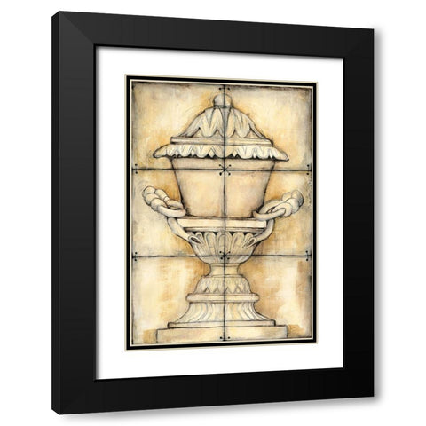 Ceramic Urn I Black Modern Wood Framed Art Print with Double Matting by Goldberger, Jennifer