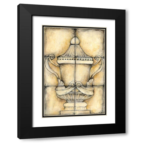 Ceramic Urn II Black Modern Wood Framed Art Print with Double Matting by Goldberger, Jennifer