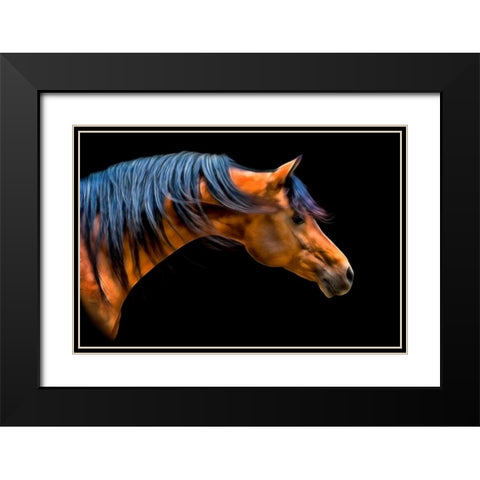 Wind Swept Black Modern Wood Framed Art Print with Double Matting by PHBurchett