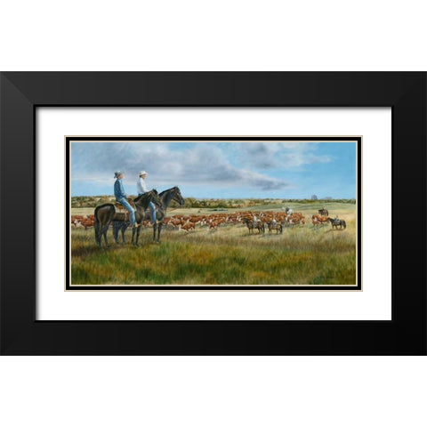 East of the City Black Modern Wood Framed Art Print with Double Matting by Mock, Carolyn