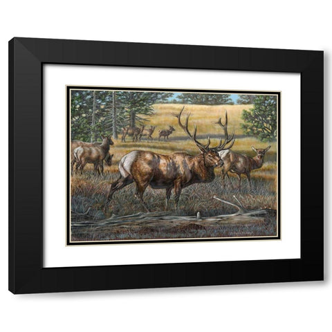 His Majesty Black Modern Wood Framed Art Print with Double Matting by Mock, Carolyn