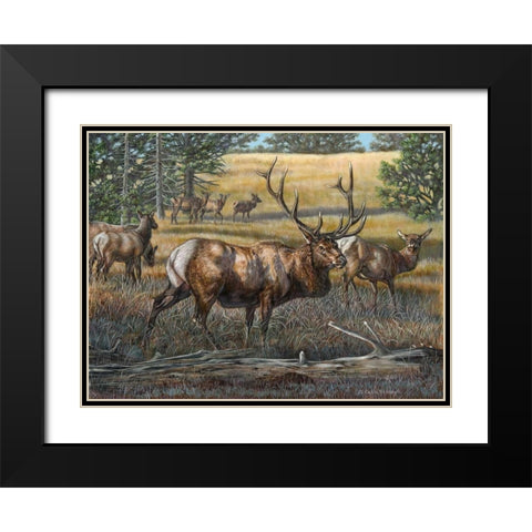 His Majesty Black Modern Wood Framed Art Print with Double Matting by Mock, Carolyn