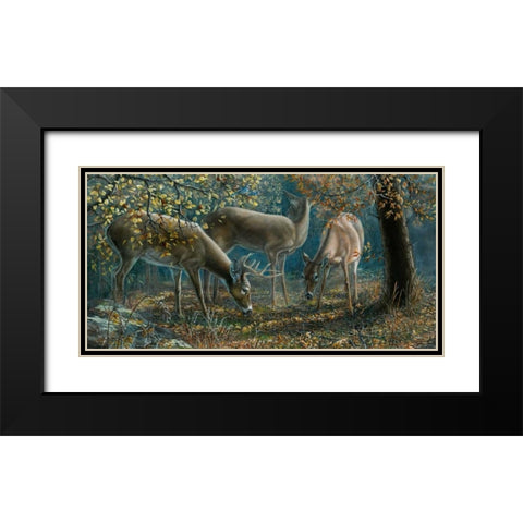 Morning Chatter Black Modern Wood Framed Art Print with Double Matting by Mock, Carolyn