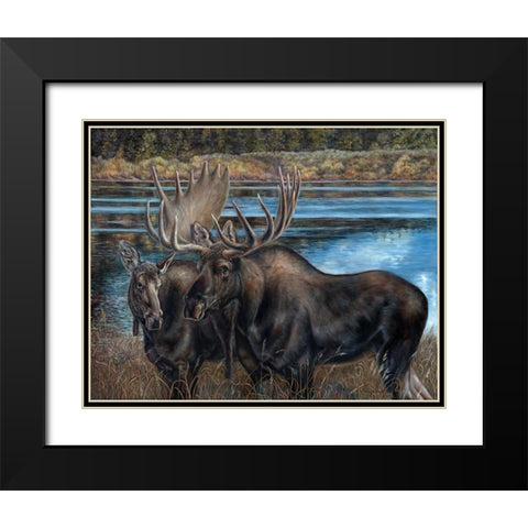 Hello Handsome Black Modern Wood Framed Art Print with Double Matting by Mock, Carolyn
