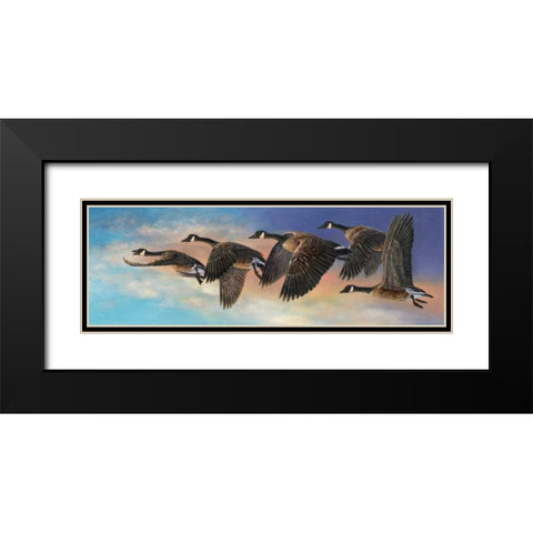 Ascent Black Modern Wood Framed Art Print with Double Matting by Mock, Carolyn