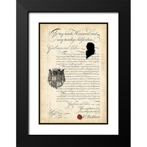 Bickhams Proposal Black Modern Wood Framed Art Print with Double Matting by Vision Studio
