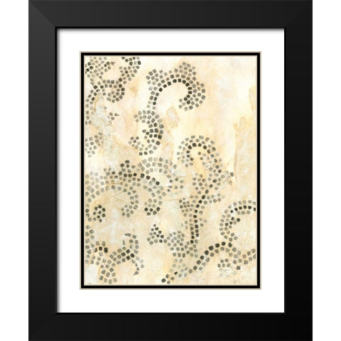 Antique Mosaic II Black Modern Wood Framed Art Print with Double Matting by Zarris, Chariklia