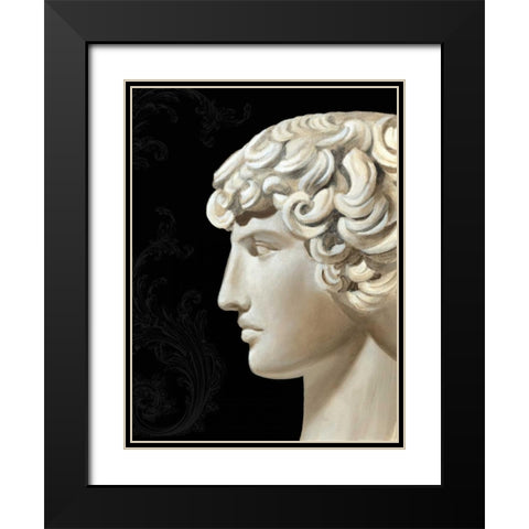 Adonis Black Modern Wood Framed Art Print with Double Matting by Harper, Ethan