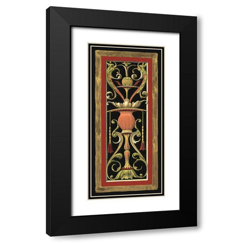 Parisian Panel II Black Modern Wood Framed Art Print with Double Matting by Vision Studio